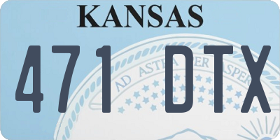 KS license plate 471DTX
