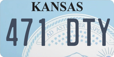 KS license plate 471DTY