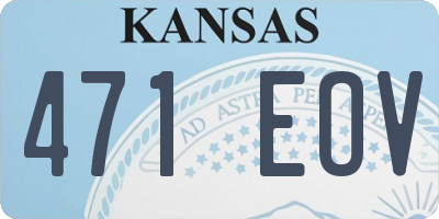 KS license plate 471EOV