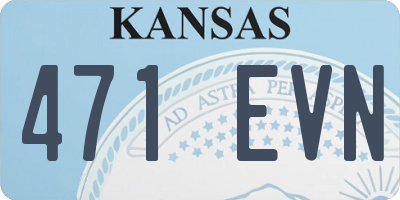 KS license plate 471EVN