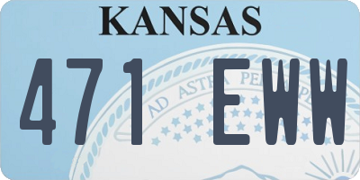 KS license plate 471EWW