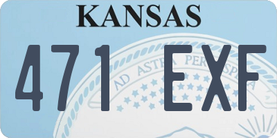 KS license plate 471EXF