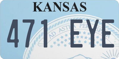 KS license plate 471EYE