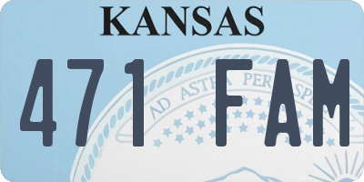 KS license plate 471FAM