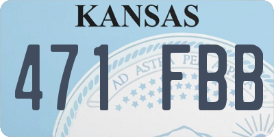 KS license plate 471FBB