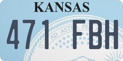 KS license plate 471FBH