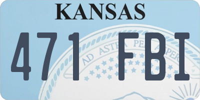 KS license plate 471FBI