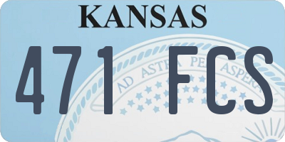 KS license plate 471FCS