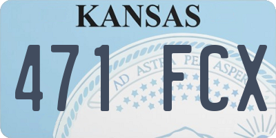 KS license plate 471FCX