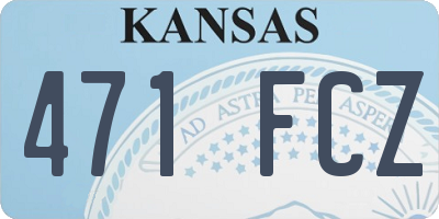 KS license plate 471FCZ