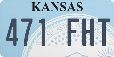 KS license plate 471FHT