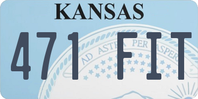 KS license plate 471FIT
