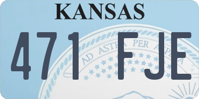 KS license plate 471FJE