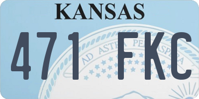 KS license plate 471FKC