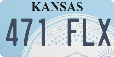 KS license plate 471FLX