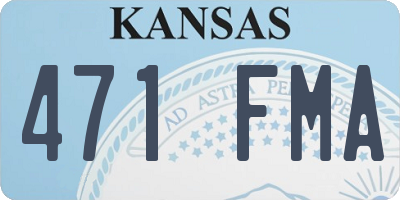 KS license plate 471FMA