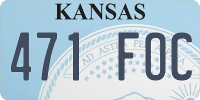 KS license plate 471FOC