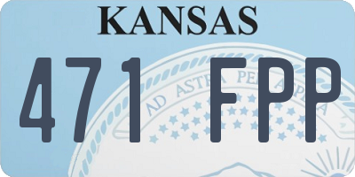 KS license plate 471FPP