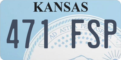 KS license plate 471FSP