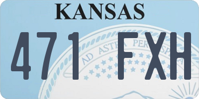 KS license plate 471FXH