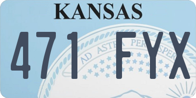 KS license plate 471FYX