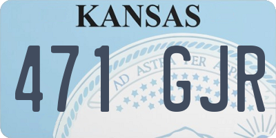 KS license plate 471GJR
