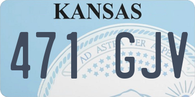 KS license plate 471GJV
