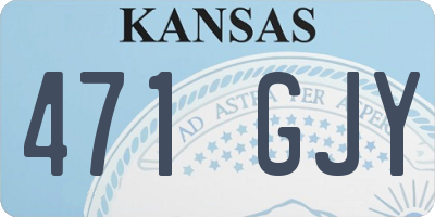 KS license plate 471GJY