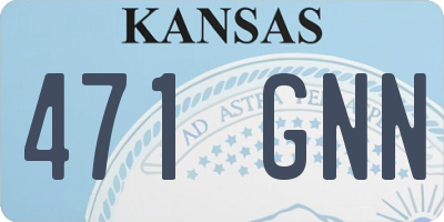 KS license plate 471GNN