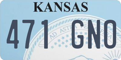 KS license plate 471GNO