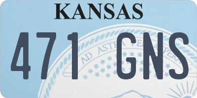 KS license plate 471GNS