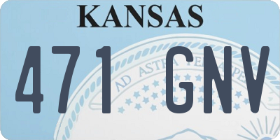 KS license plate 471GNV