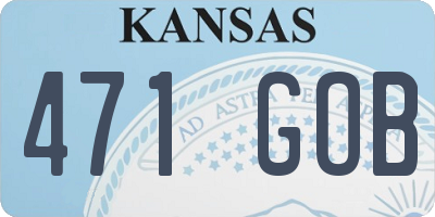KS license plate 471GOB