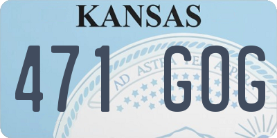 KS license plate 471GOG