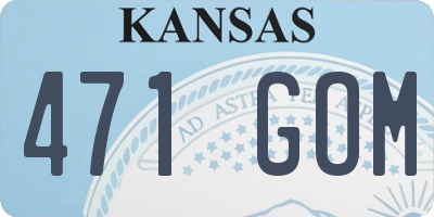 KS license plate 471GOM