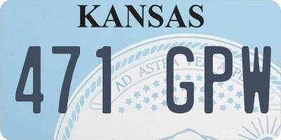 KS license plate 471GPW
