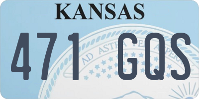 KS license plate 471GQS