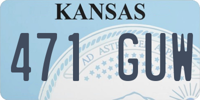 KS license plate 471GUW