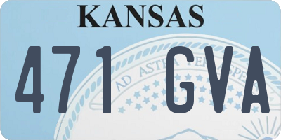 KS license plate 471GVA
