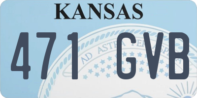 KS license plate 471GVB