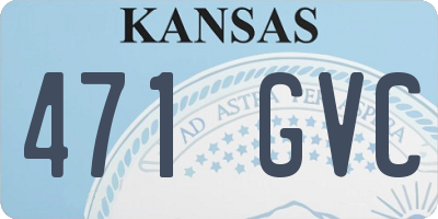 KS license plate 471GVC