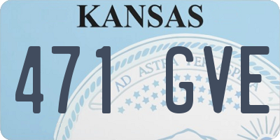KS license plate 471GVE