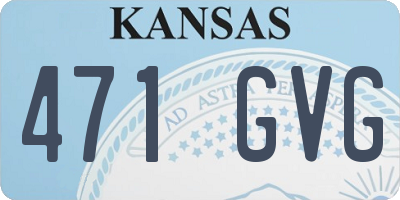 KS license plate 471GVG