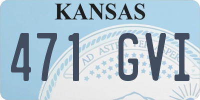KS license plate 471GVI