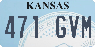 KS license plate 471GVM