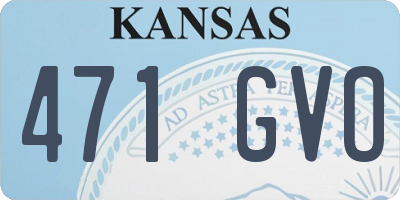 KS license plate 471GVO