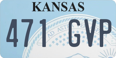 KS license plate 471GVP