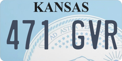 KS license plate 471GVR