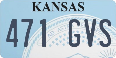 KS license plate 471GVS