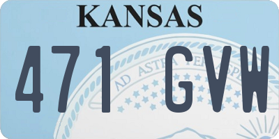 KS license plate 471GVW